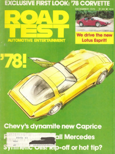 ROAD TEST MAGAZINE 1976 DEC - ESPRIT, INTERCEPTOR, ROUTE 66, SUPER SCIROCCO